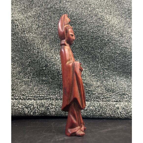 Guan Yin Old Chinese Goddess Antique Hand Carved Wood - Picture 6 of 10
